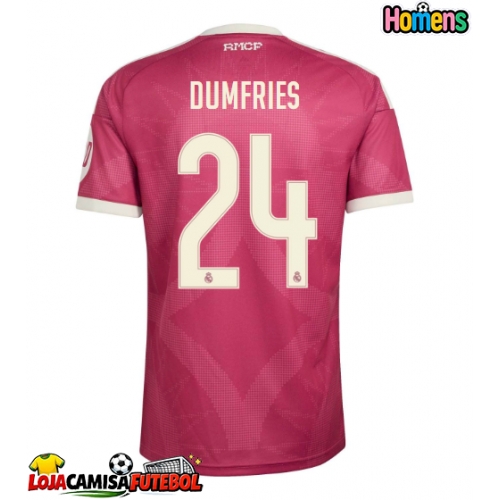 Camisa de Futebol Real Madrid Denzel Dumfries #24 Equipamento Alternativo 2026-27 Manga Curta